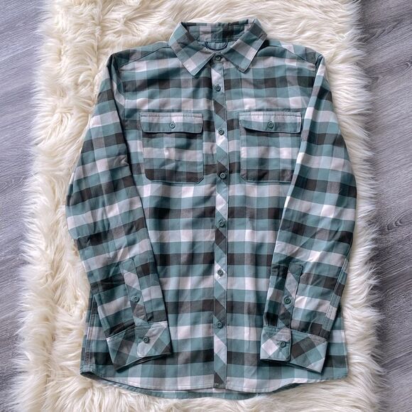 All in Motion Plaid casual button down long sleeve shirt Shirket NWT - Picture 1 of 11